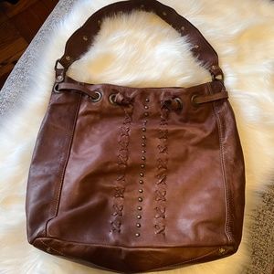 Civico93 Brown Leather Made in Italy Shoulder Bag Backpack